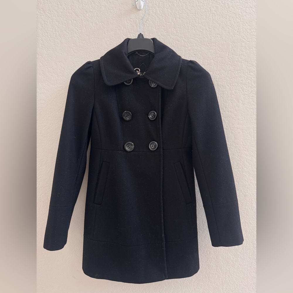 Guess Classic Black Women's Pea Coat